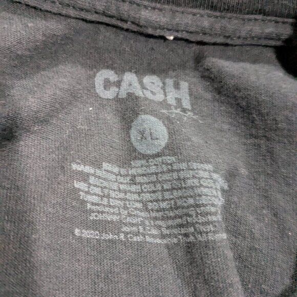 Johnny Cash Men's T-Shirt Black, 100% Cotton XL, Crew Neck, The Man in Black - Picture 10 of 11